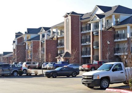 parking lot at a residential property